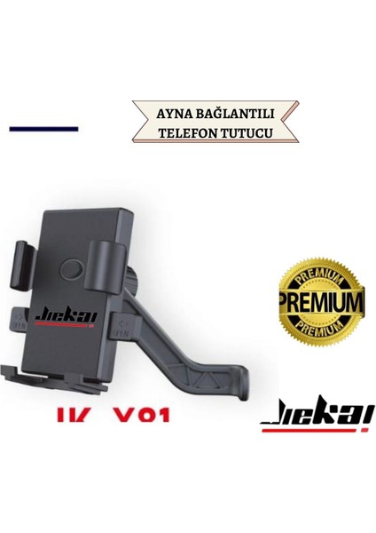 Motosiklet Ayna Uyumlu Telefon Tutucu JX81