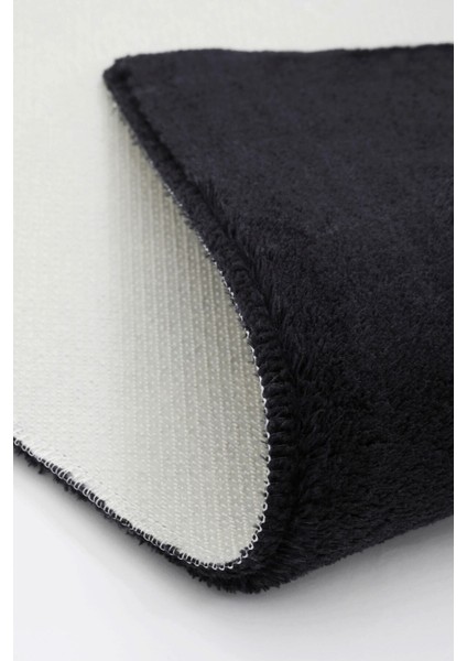 2'li Siyah Oval Düz Renk Peluş Post Yumuşak Yıkanabilir Banyo Halısı Klozet TAKIMI(100X60-60X50) fiyatları
