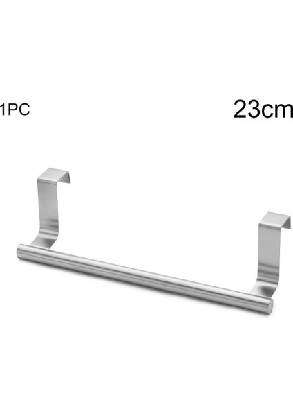 23CM Tarzı 2 Adet Moda Gümüş Ev Oturma Duş Kapı Kanca Tutucu Askı Banyo Mutfak Paslanmaz Çelik Depolama Rafı Kanca (Yurt Dışından)