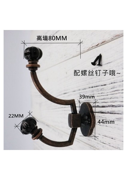 No.7 Tarzı Kabak Seramik Duvar Kancaları Dekoratif Kancalar Duvar Kanca Antika Retro Vestiyer Askı Raf Kancaları Metal Mobilya (Yurt Dışından)