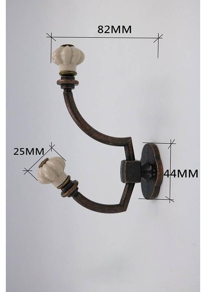 No.7 Tarzı Kabak Seramik Duvar Kancaları Dekoratif Kancalar Duvar Kanca Antika Retro Vestiyer Askı Raf Kancaları Metal Mobilya (Yurt Dışından)