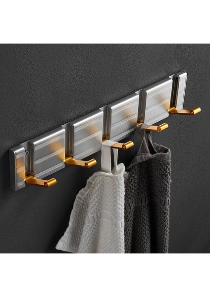 Gümüş Altın 1 Kanca Stili Wjnmone Sıcak Satış Gümüş Altın Banyo Duvar Asılı Bornoz Askısı Tırnaksız Katlanabilir Askı Ceket Kancaları Havlu Kancası Depolama Duvar Kancaları (Yurt Dışından) fiyatları