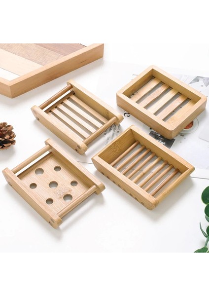 No.5 Tarzı Ahşap Doğal Bambu Sabunluklar Tepsi Tutucu Depolama Sabunluk Plaka Kutu Konteyner Taşınabilir Banyo Sabunu Saklama Kutusu (Yurt Dışından) modelleri
