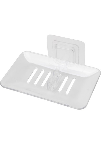 Bir Stil Akrilik Sabun Drenaj Kutusu Raf Tepsi Tutucu Güçlü Duvar Vantuz Sabunluk Depolama Plaka Depolama Banyo Aksesuarları (Yurt Dışından)