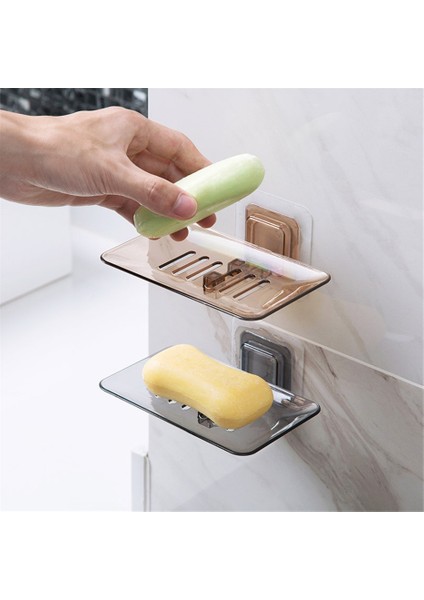 Bir Stil Akrilik Sabun Drenaj Kutusu Raf Tepsi Tutucu Güçlü Duvar Vantuz Sabunluk Depolama Plaka Depolama Banyo Aksesuarları (Yurt Dışından) fiyatları