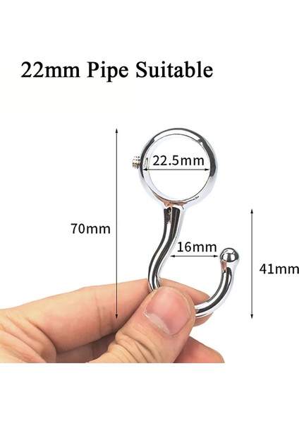 22MM Tarzı 1 Adet mm Boru Çapı Çinko Alaşım Metal Giyim Çubuk Sabit Konumlandırma Giysi Askısı Mutfak Banyo Aksesuarları (Yurt Dışından)