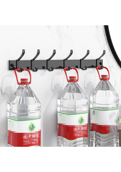 Rh-02-4h Tarzı Mobil Ceket Askısı Duvar Havlusu Askısı Uzay Alüminyum Askı Çok Fonksiyonlu Askı Siyah Duş Rafı Oturma Odası Mutfak Aksesuarları (Yurt Dışından)