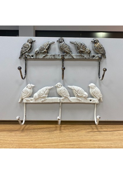 Beyaz Stil Duvar Asılı Kanca Vintage Kuşlar Tarzı Asılı Elbise Havlu Şapka Eşarp Anahtar Askı Raf Duvar Dekorasyonu Banyo Mutfak Asmak Için (Yurt Dışından) fiyatları