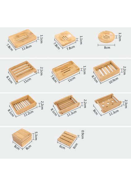 No.3 Tarzı Bambu Ahşap Sabunluk Ahşap Sabunluk Tutucu Banyo Duş Mutfak Scrubber Dikdörtgen ve Derin Ahşap (Yurt Dışından) indirimleri