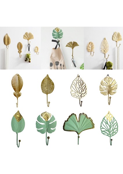 Yeşil C Stili Et Nordic Duvara Monte Bornoz Kanca Yaprak Şekli Palto Askılık Portmanto Anahtar Elbise Askısı Ev Asılı Dekorasyon (Yurt Dışından) fiyatları