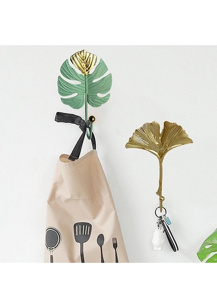 Yeşil C Stili Et Nordic Duvara Monte Bornoz Kanca Yaprak Şekli Palto Askılık Portmanto Anahtar Elbise Askısı Ev Asılı Dekorasyon (Yurt Dışından) fırsatları