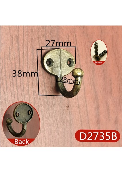 D2735BX1 Stili Duvar Askı Anahtar Sahipleri Elbise Kancası Havlu Kanca Asılı Pegboard Duvar Mobilya Metal Vintage (Yurt Dışından)