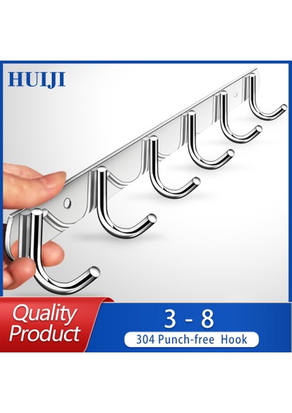 Mavi Stil Yumruksuz Paslanmaz Çelik Kanca Sıralı Kanca Ceket Askısı Banyo Mutfak Ceket Askısı Duvar Kolye Çivi Içermeyen Tutkal Delinebilir (Yurt Dışından) fiyatları