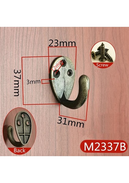 M2337BX1 Stili Duvar Askı Anahtar Sahipleri Elbise Kancası Havlu Kanca Asılı Pegboard Duvar Mobilya Metal Vintage (Yurt Dışından)