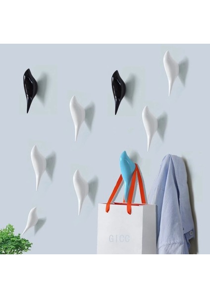 Mavi Stil Yaratıcı Duvara Monte 3D Kuş Şekli Elbise Kancaları Ev Deco Reçine Ahşap Askılar Ceket Çanta Tutucular Havlu Rafları Banyo Donanım (Yurt Dışından)