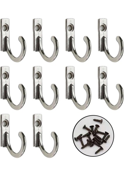10 Pcs Gümüş Tarzı 10 Adet Kahve Kupa Asma Kancaları Demir Metal Duvar Kanca Montajı Ahşap Elementler Için Manto Askısı Yatak Odası Havlu Rafı Mutfak Aletleri (Yurt Dışından)