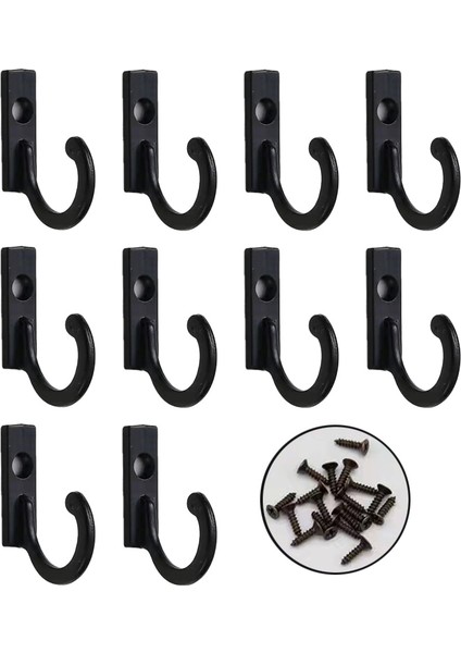 10 Pcs Siyah Tarzı 10 Adet Kahve Kupa Asma Kancaları Demir Metal Duvar Kanca Montajı Ahşap Elementler Için Manto Askısı Yatak Odası Havlu Rafı Mutfak Aletleri (Yurt Dışından) fiyatları