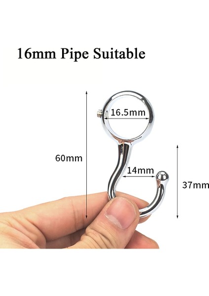 16MM Tarzı 1 Adet mm Boru Çapı Çinko Alaşım Metal Giyim Çubuk Sabit Konumlandırma Giysi Askısı Mutfak Banyo Aksesuarları (Yurt Dışından)