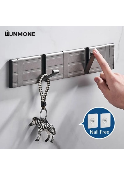 Gri 3 Kanca Stili Gri Banyo Tırnak Ücretsiz Kendinden Yapışkanlı Kanca Duvar Elbise Askılı Kancalar Ceket Bornoz Askısı Havlu Askısı Ev Aksesuarları Için Anahtar Kanca (Yurt Dışından) fırsatları