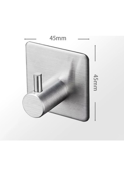 Gümüş Tarzı 1 Adet Paslanmaz Çelik High-End Kanca Kendinden Yapışkanlı Elbise Askısı Çanta Anahtar Rafı Mutfak Havlusu Askısı Banyo Aksesuar Organizatör (Yurt Dışından)