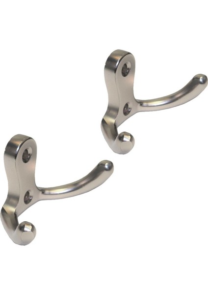 Gümüş Tarzı * 41MM Pot Askı Kancaları Çanta Çanta Duvar Kapı Banyo Çift Uçlu Ceket Askısı Askı 2 Delik Antika Ev Donanım Vidalar (Yurt Dışından)