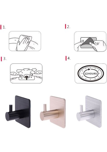 Gümüş 2 Adet Tarzı 2 Adet Mat Siyah Bornoz Askısı Duvar Havlu Askısı Banyo Için Paslanmaz Çelik Ceket Askısı Paslanmaz Kanca Askı Mutfak Banyo Için (Yurt Dışından)