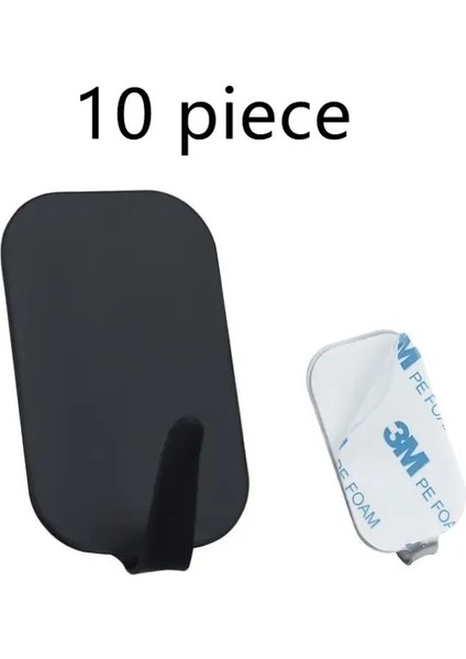 Siyah Bir Stil Blackbrushed Kendinden Yapışkanlı Bornoz Askısı Duvar Kanca Havlu Kanca Banyo Ceket Askısı Paslanmaz Kanca Askı Mutfak Donanım (Yurt Dışından)