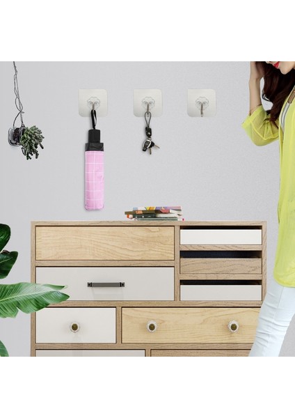 1 Adet Tarzı Şeffaf Banyo Için Kanca Kendinden Yapışkanlı Kapı Duvar Kanca Askı Emme Mutfak Depolama Garlands Havlu Asma Kancaları (Yurt Dışından)
