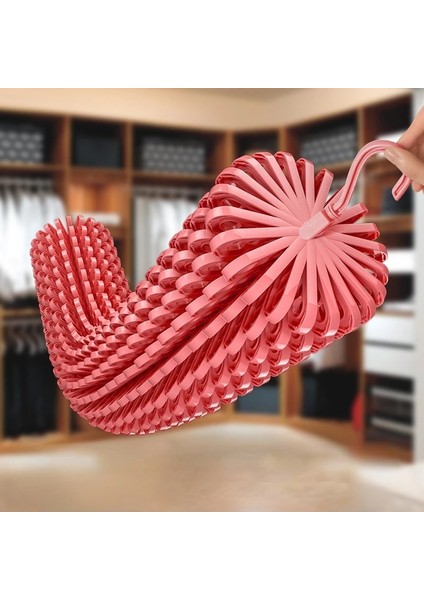 Açık Gri Tarzı Pantolon Rafı Depolama Artefakt Katlanır Ev Çok Fonksiyonlu Sihirli Askı Dikişsiz Çok Katmanlı Pantolon Klipsi Dolap Etek Depolama (Yurt Dışından)