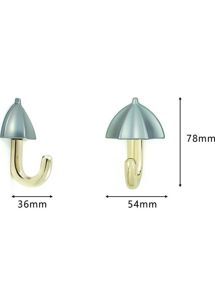 1pc B Tarzı Mfys Şemsiye Şekilli Elbise Askısı Duvara Monte Ceket Askısı Siyah Dekoratif Anahtarlık Şapka Eşarp Çanta Askısı Banyo Rafı (Yurt Dışından)