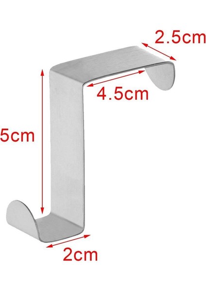 Gümüş Tarzı 12'li Paket Paslanmaz Çelik Kapı Üstü Kancalar Askı Dolap Üstü Kancalar Ofis ve Mutfak Için Çekmece Kancası (2 cm Ila 4,5 cm D D (Yurt Dışından)