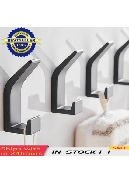 Siyah 5pcs Tarzı Siyah Bornoz Askısı Duvar Kanca Havlu Kancası Banyo Ceket Askısı Paslanmaz Çelik Kanca Askı Elbise Askıları Mutfak Donanım Banyo (Yurt Dışından) indirimleri