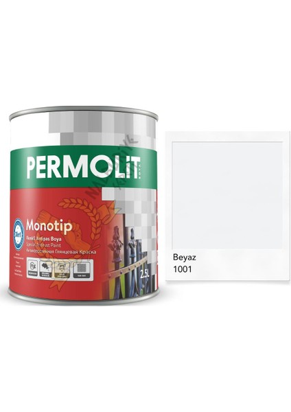Monotip Astarlı Antipas Boya Beyaz 2.5 Lt.