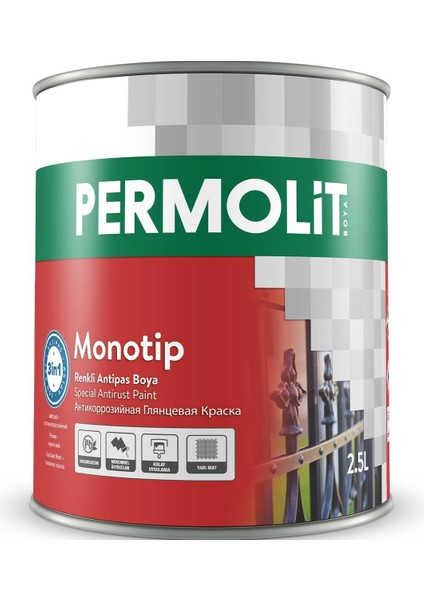 Monotip Astarlı Antipas Boya Beyaz 2.5 Lt.