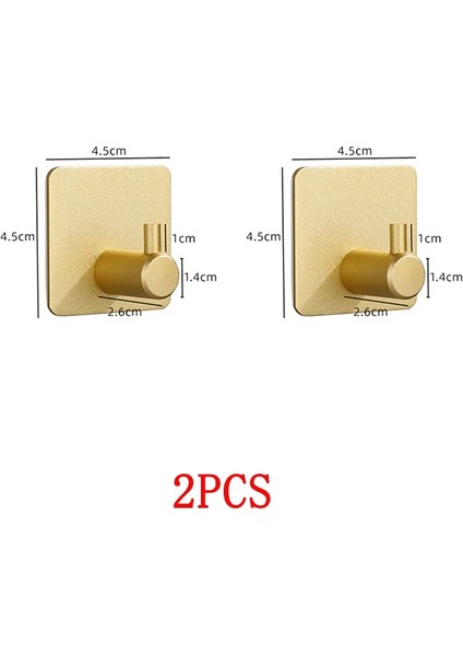 SIYAH2PCS Tarzı Paslanmaz Çelik Kendinden Yapışkanlı Duvar Palto Askılık Portmanto Anahtarlık Raf Havlu Kancaları Giysi Rafı Asma Kancaları Banyo Aksesuarları (Yurt Dışından)