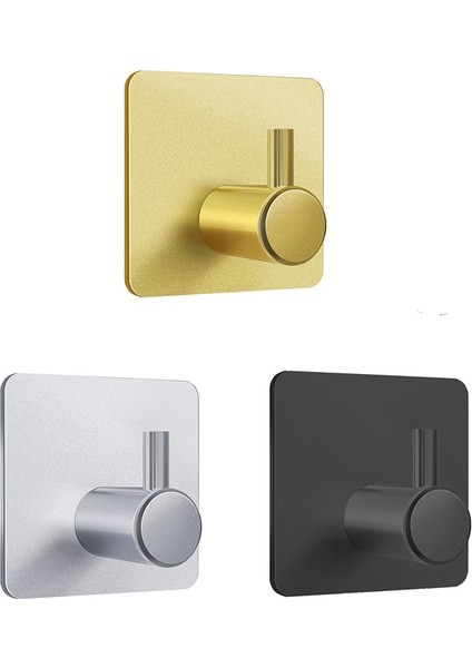 SIYAH2PCS Tarzı Paslanmaz Çelik Kendinden Yapışkanlı Duvar Palto Askılık Portmanto Anahtarlık Raf Havlu Kancaları Giysi Rafı Asma Kancaları Banyo Aksesuarları (Yurt Dışından) fiyatları