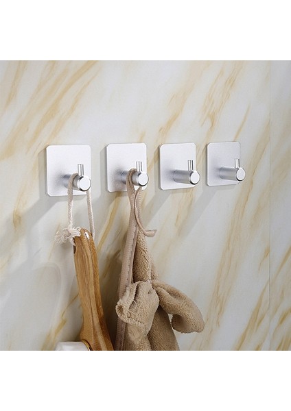 SIYAH2PCS Tarzı Paslanmaz Çelik Kendinden Yapışkanlı Duvar Palto Askılık Portmanto Anahtarlık Raf Havlu Kancaları Giysi Rafı Asma Kancaları Banyo Aksesuarları (Yurt Dışından) modelleri