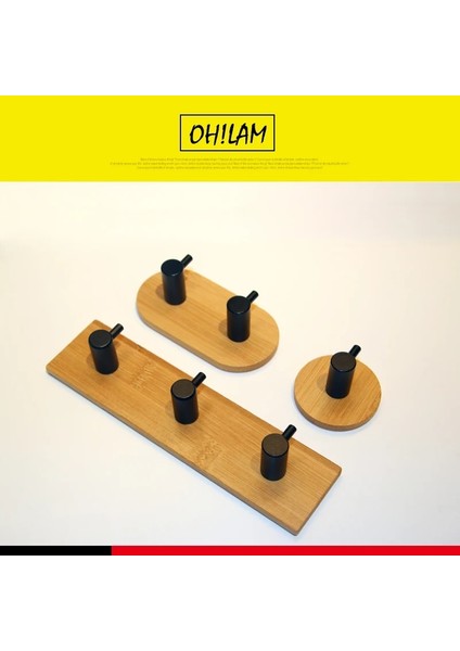 3hooks G Stili 3 M Etiket Yapışkanlı Bambu Duvar Montaj Tutucu 3 Kanca Kapı Elbise Ceket Şapka Askısı Sıralı Askı Havlu Elbise Bornoz Rafı Altın (Yurt Dışından)