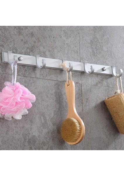 No.6 Stili Siyah Altın Mavi Robe Kanca Banyo Kanca Havlu Anahtar Çantası Şapka Elbise Ceket Askısı Duvara Monte Kapı Askı Dekoratif Asmak Raf (Yurt Dışından)