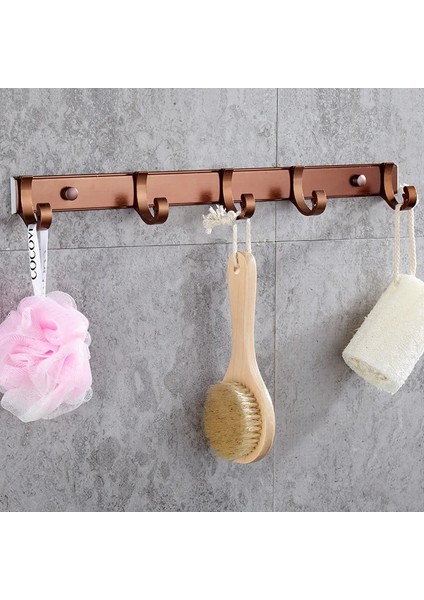No.6 Stili Siyah Altın Mavi Robe Kanca Banyo Kanca Havlu Anahtar Çantası Şapka Elbise Ceket Askısı Duvara Monte Kapı Askı Dekoratif Asmak Raf (Yurt Dışından)