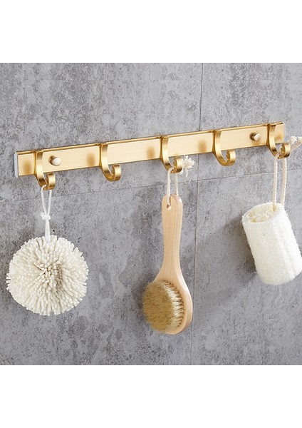 No.6 Stili Siyah Altın Mavi Robe Kanca Banyo Kanca Havlu Anahtar Çantası Şapka Elbise Ceket Askısı Duvara Monte Kapı Askı Dekoratif Asmak Raf (Yurt Dışından)