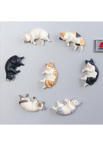 No.6 Tarzı Buzdolabı Mıknatısı Tembel Kedi Mesaj Fotoğraf Duvar Sticker Yaratıcı Sevimli Uyku Kedi Ev Dekorasyon Aksesuarları (Yurt Dışından) fırsatları