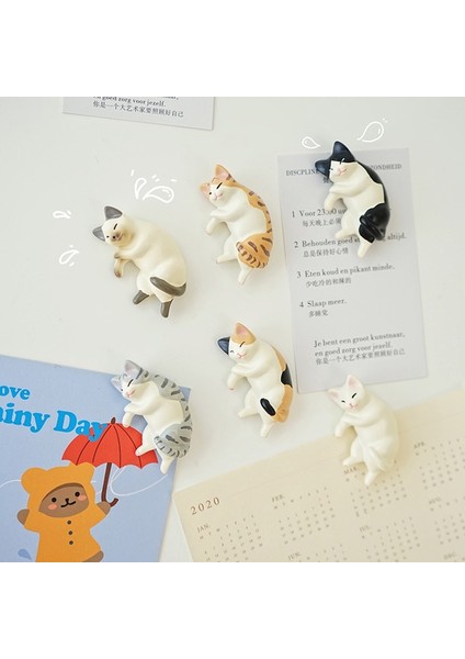 No.6 Tarzı Buzdolabı Mıknatısı Tembel Kedi Mesaj Fotoğraf Duvar Sticker Yaratıcı Sevimli Uyku Kedi Ev Dekorasyon Aksesuarları (Yurt Dışından) indirimleri