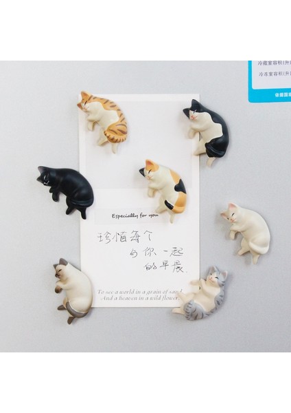 No.5 Tarzı Tembel Kedi Buzdolabı Mıknatısı Mesaj Fotoğraf Duvar Buzdolabı Mıknatısları Sticker Yaratıcı Sevimli Uyku Kedi Ev Dekorasyon Aksesuarları (Yurt Dışından) modelleri
