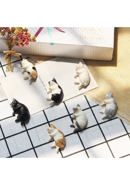 No.5 Tarzı Tembel Kedi Buzdolabı Mıknatısı Mesaj Fotoğraf Duvar Buzdolabı Mıknatısları Sticker Yaratıcı Sevimli Uyku Kedi Ev Dekorasyon Aksesuarları (Yurt Dışından) indirimleri