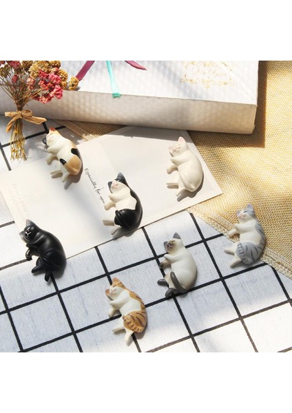 No.3 Tarzı Tembel Kedi Buzdolabı Mıknatısı Mesaj Fotoğraf Duvar Sticker Yaratıcı Sevimli Uyku Kedi Ev Dekorasyon Aksesuarları (Yurt Dışından) fırsatları
