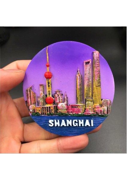 Gök Mavisi Tarzı Babelemı Buzdolabı Mıknatısı Çin Seddi Hatıra Beijing Shanghaa Buzdolabı Mıknatısları Mutfak Mıknatısı Sticker Ev Dekorasyonu (Yurt Dışından)