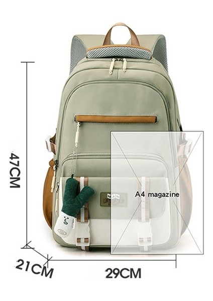 Kumaş Su Geçirmez Okul Çantası Büyük Kapasiteli Kız Sırt Çantası (Yurt Dışından) fırsatları