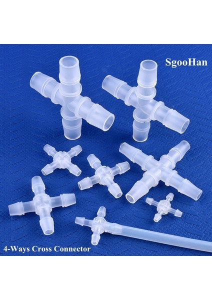 4,8 mm Stili 20 Parça 5~.4~ Plastik Çapraz Konnektörler Bahçe Sulama Eşit Çaplı 4 Yollu Ortak Akvaryum Tankı Hava Pompası Hortumu Pagoda Eklemleri (Yurt Dışından) fırsatları