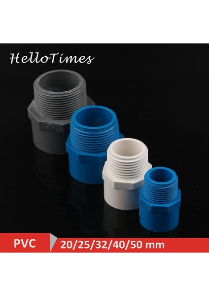 Mavi Stil 1l2 INÇ-20MM Vc Dişli Konnektör mm Pvc Su Borusu Adaptörü Bahçe Sulama Tüpü Ek Parçaları (Yurt Dışından) fiyatları